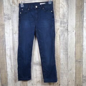 Marks & Spencer The Sienna Straight Size 10 Short Dark Blue Wash Jeans w…